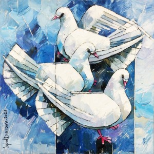 Iqbal Durrani, 18 x 18 Inch, Oil on Canvas, Figurative Painting, AC-IQD-324